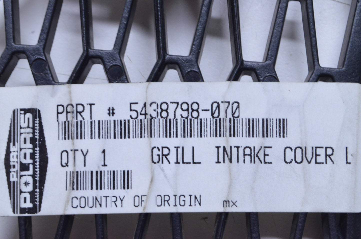 OEM Polaris 5438798-070 Black Right Intake Cover Grill NOS