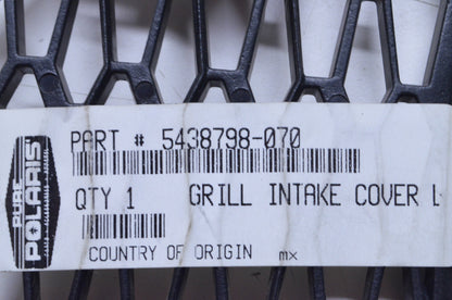 OEM Polaris 5438798-070 Black Right Intake Cover Grill NOS