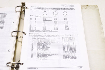 OEM Polaris Service, Special Tools, & Technical Support Manual