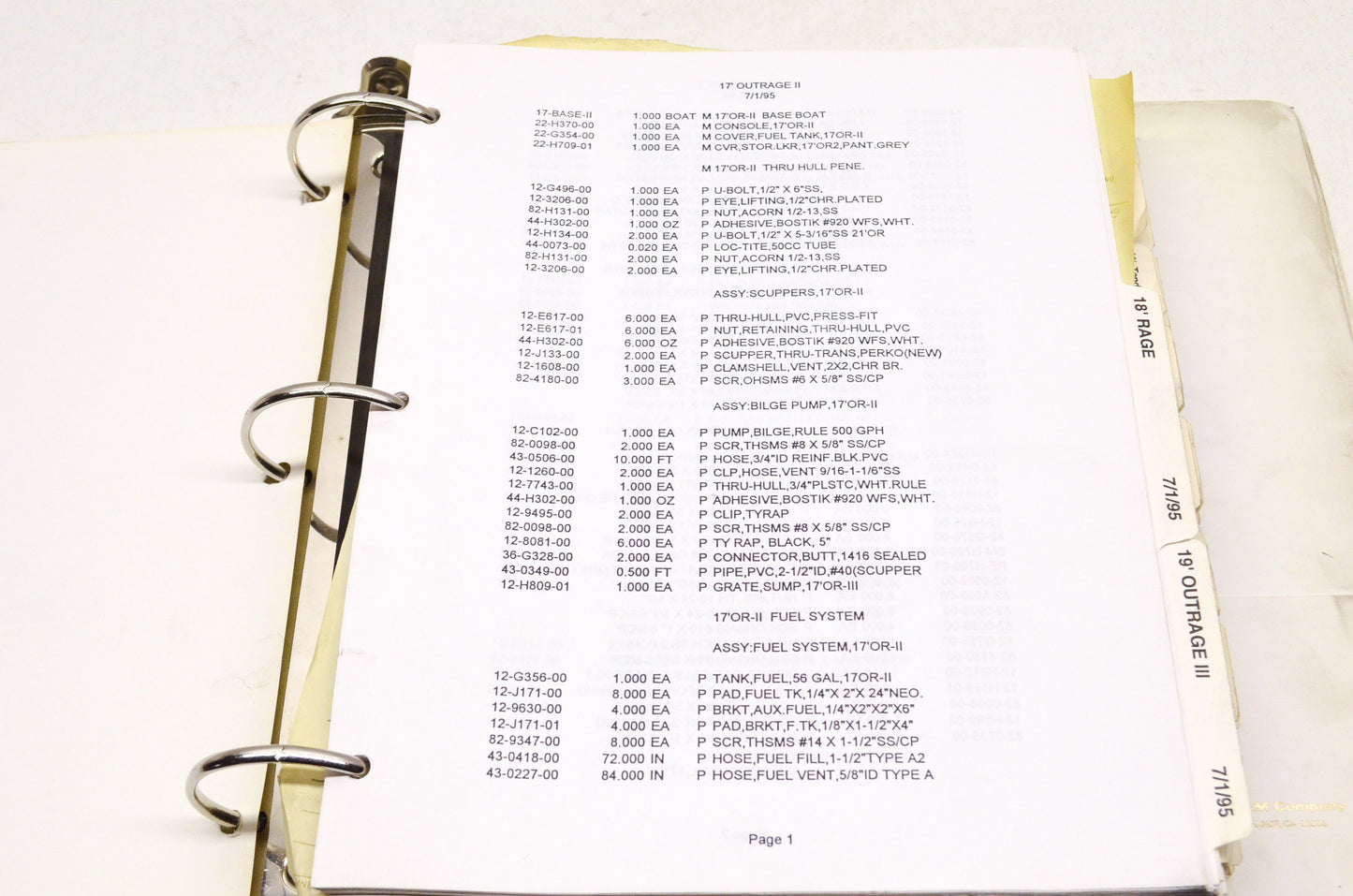 Boston Whaler Parts Identification Book