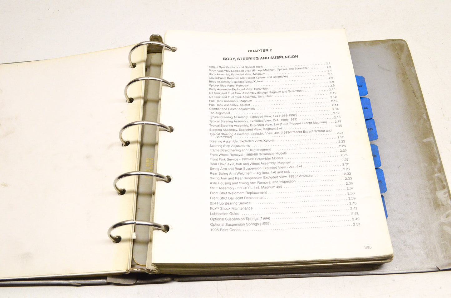 OEM Polaris 9912004 Service Manual ATV (85-95) VOL.1