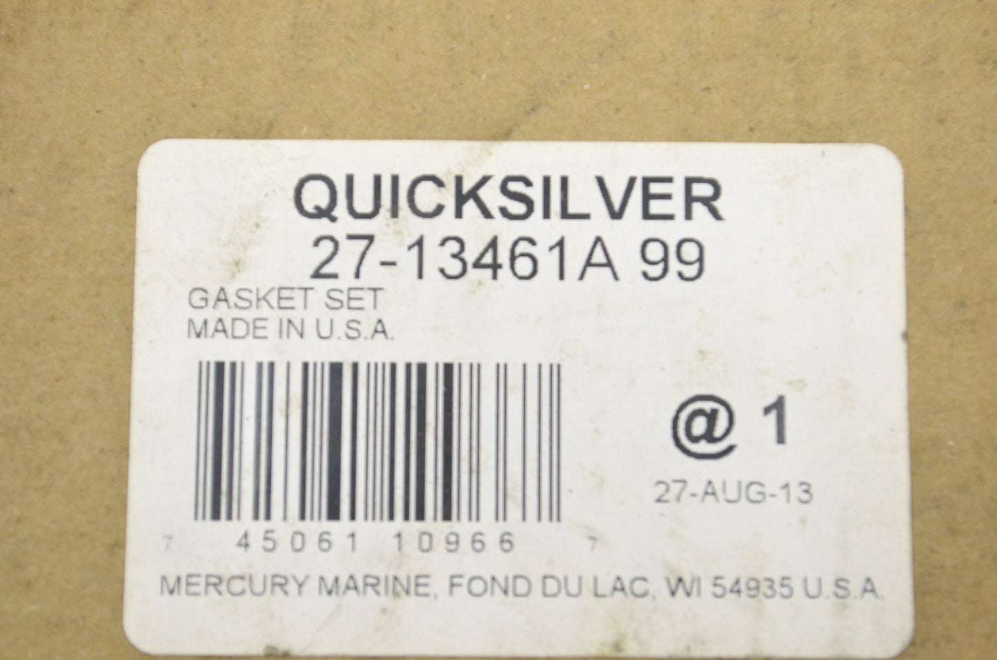 OEM Mercury 27-13461A99, 27-13461A 99 Gasket Kit NOS