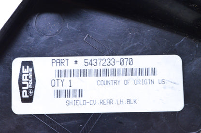 OEM Polaris 5437233-070 Black Left Hand Rear CV Shield NOS