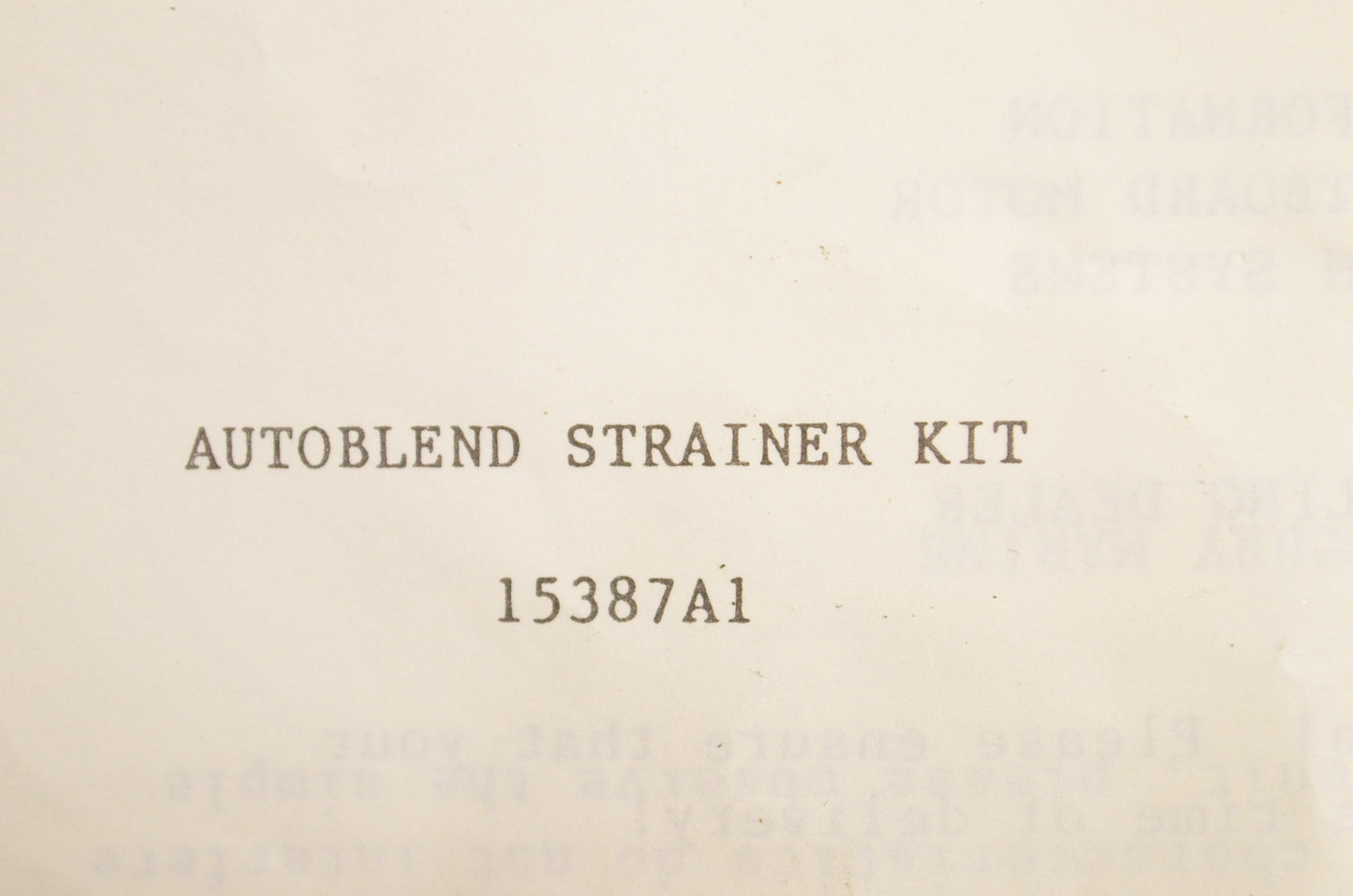Autoblend Strainer Kit NOS