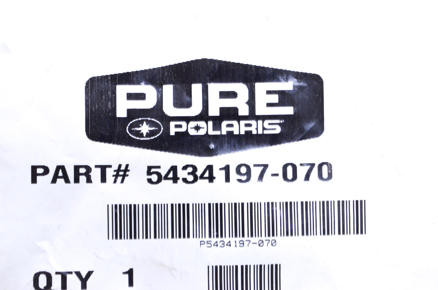 OEM Polaris 5434197-070 Black Upper Hood Closure Backer NOS