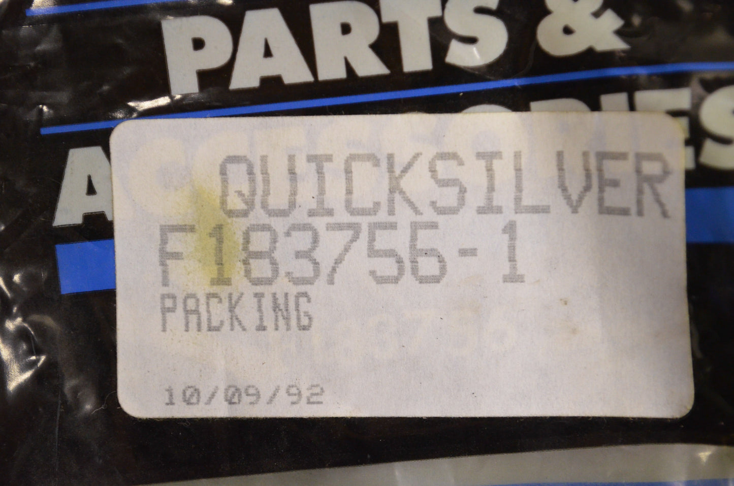 OEM Mercury F183756-1 Support Plate Packing NOS