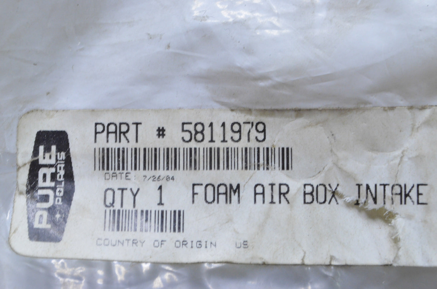 New OEM Polaris Air Box Foam NOS