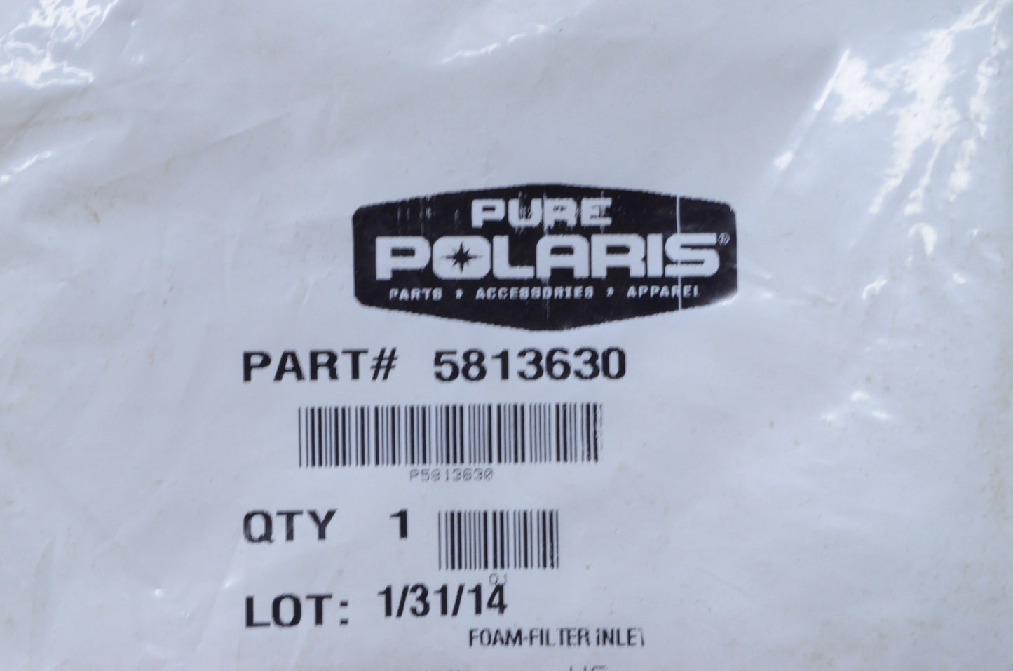 OEM Polaris 5813630 Inlet Filter Foam NOS
