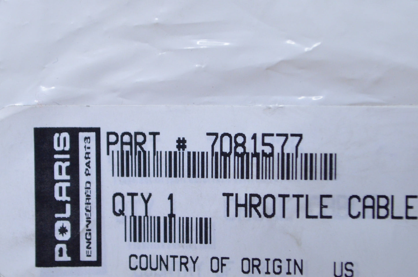 OEM Polaris 7081577 Throttle Cable NOS
