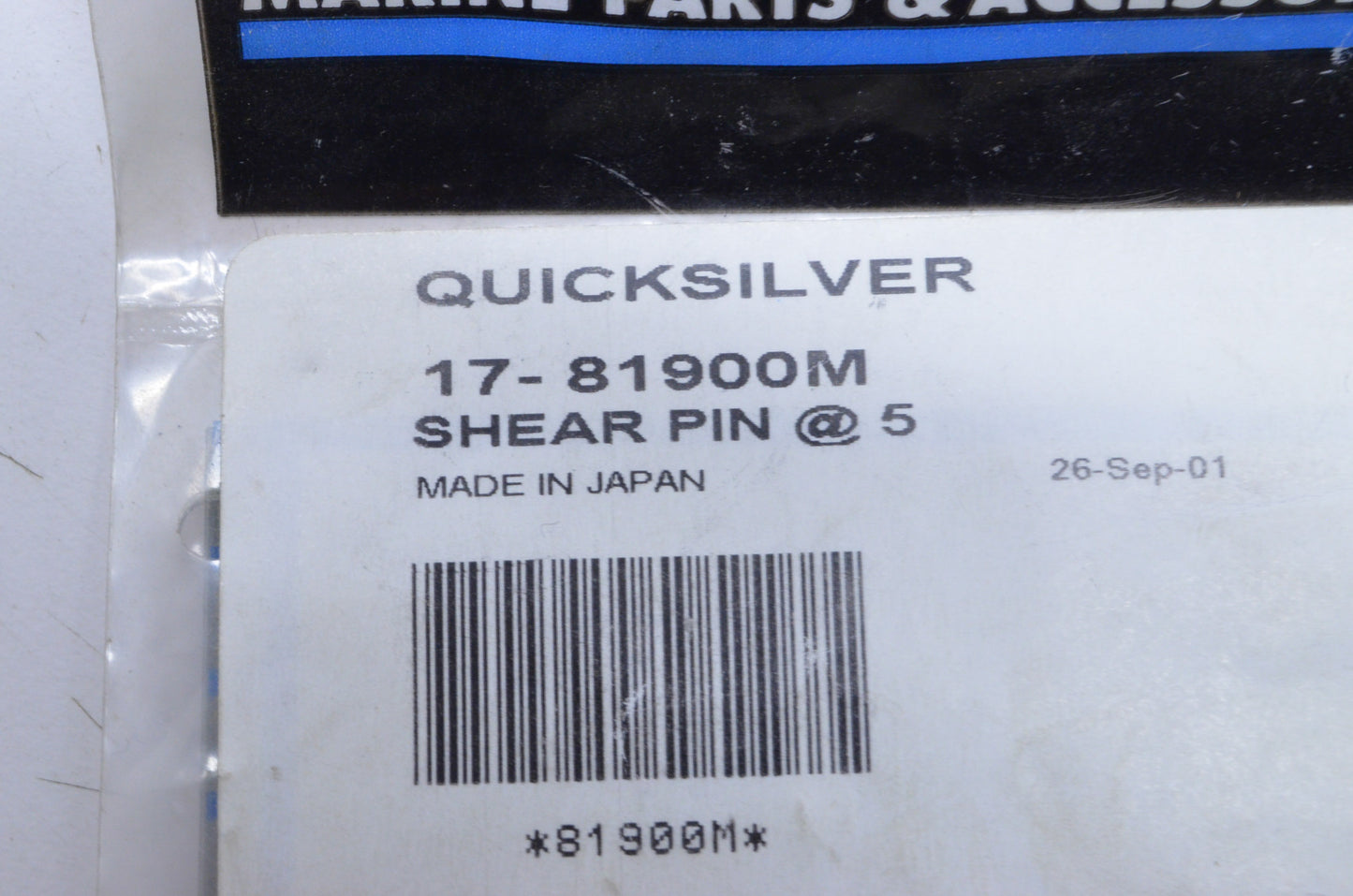 New OEM Mercury Shear Pin NOS