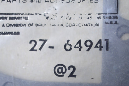 OEM Mercury 27-64941 Bypass Cover Gasket Qty 2 NOS