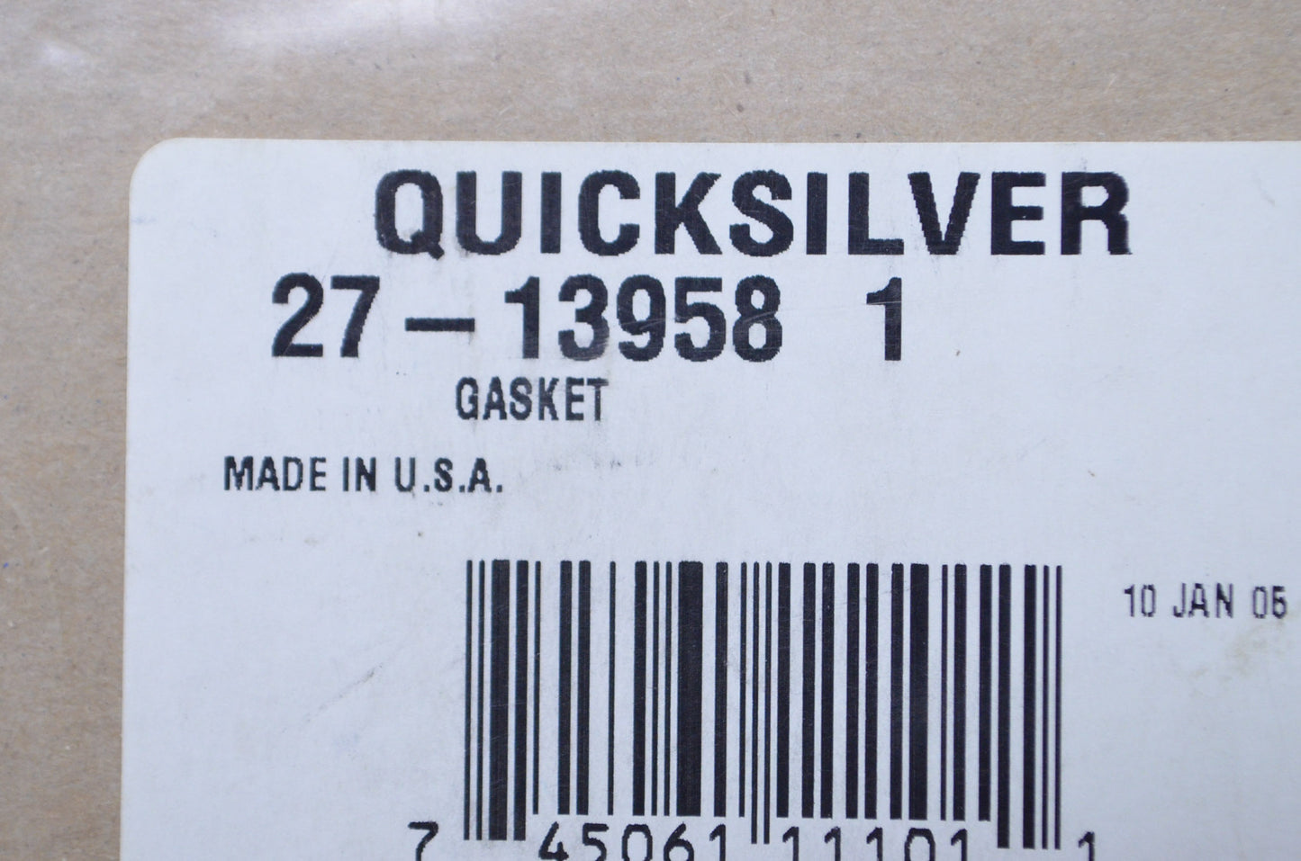 OEM Mercury 27-13958 1 Exhaust Cover Gasket NOS