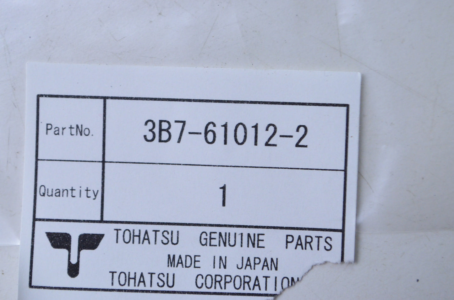 Tohatsu 3B7-61012-2 Drive Shaft Housing Gasket NOS