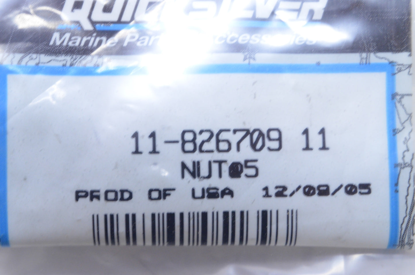 OEM Mercury 11-826709 11 Nut Qty 2 NOS