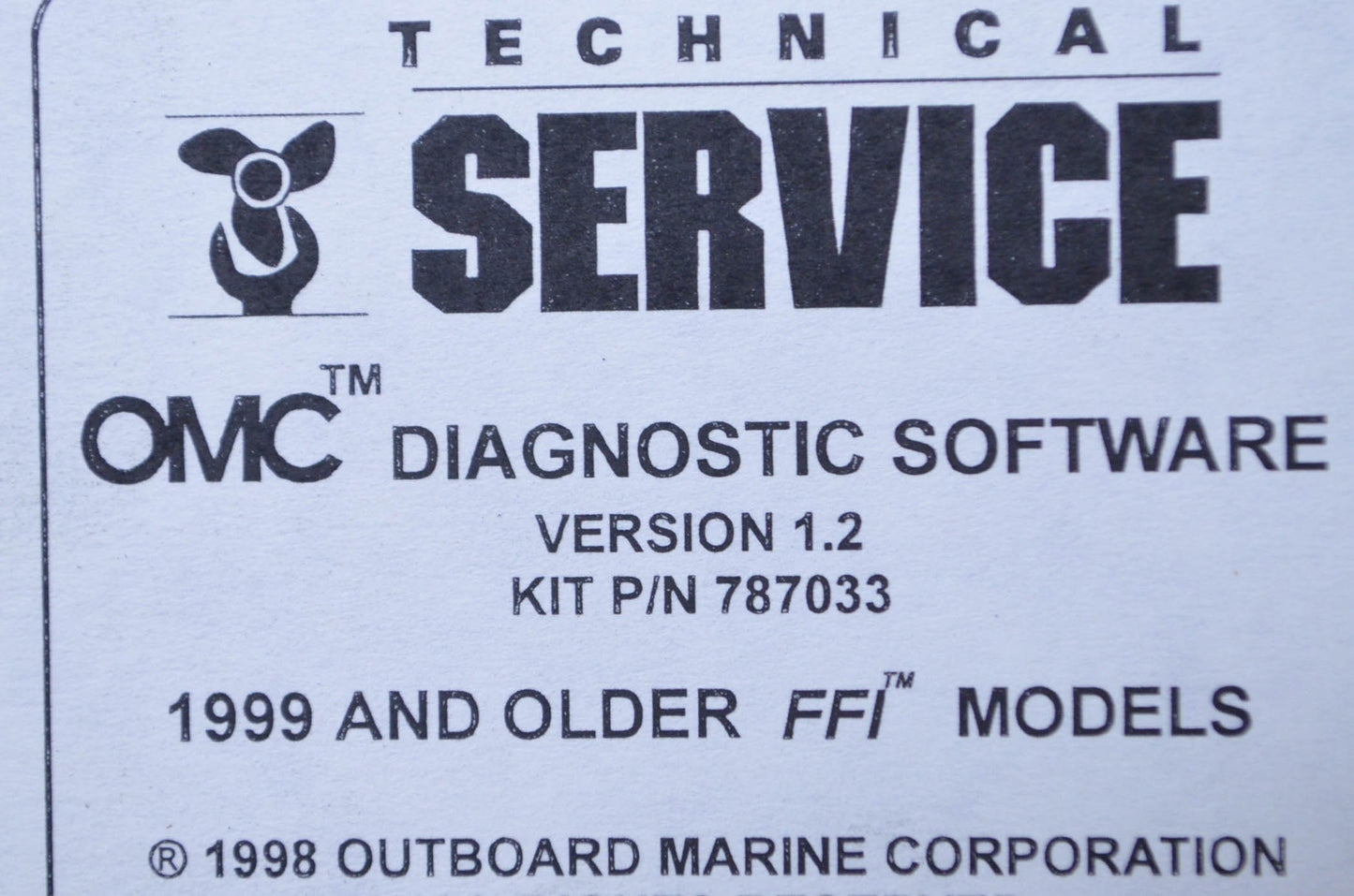 Diagnostic Software Version 1.2 Floppy Disc w/ Manual