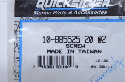OEM Mercury 10-885525 20 Screw Qty 2 NOS
