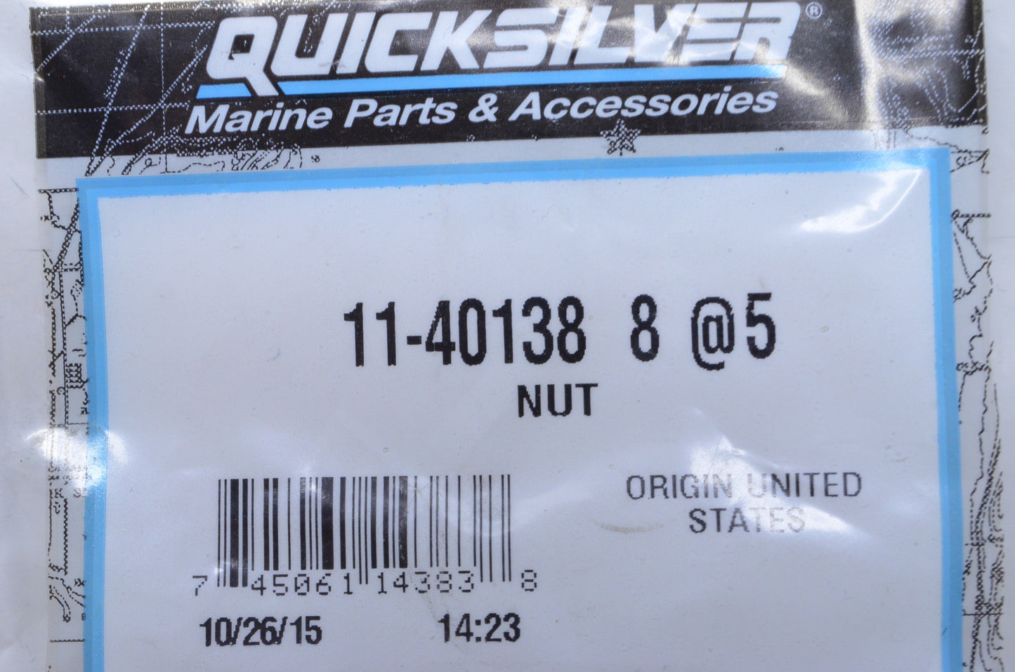 OEM Mercury 11-40138 8 Nut Qty 5 NOS