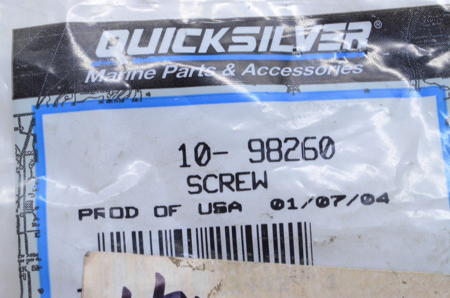 OEM Mercury 10-98260 Screw Qty 2 NOS