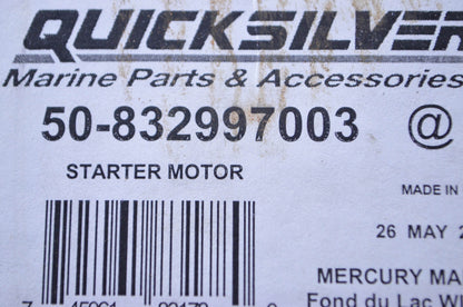 OEM Mercury 50-832997003 Starter Motor NOS