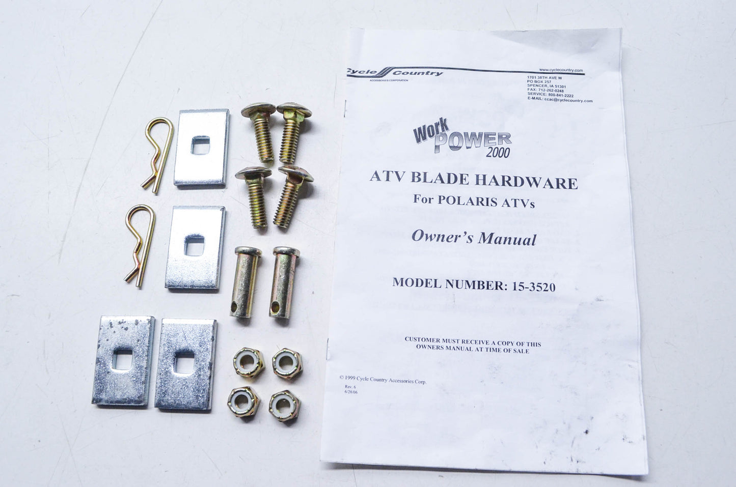 ATV Blade Owner's Manual & Hardware Kit NOS