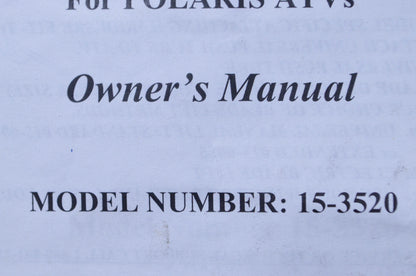 ATV Blade Owner's Manual & Hardware Kit NOS