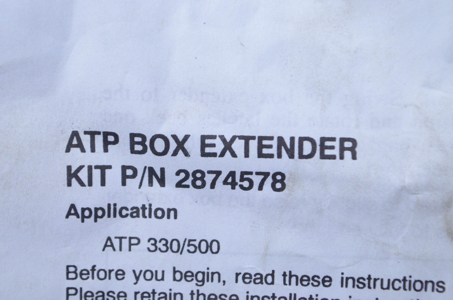 OEM Polaris 2874578 Box Extender Hardware Kit NOS