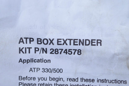 OEM Polaris 2874578 Box Extender Hardware Kit NOS