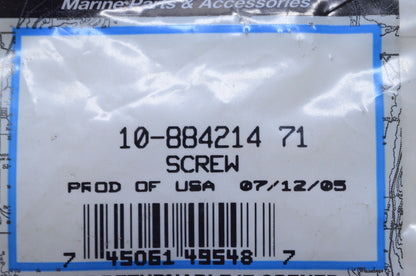 OEM Mercury 10-884214 71 Screw NOS
