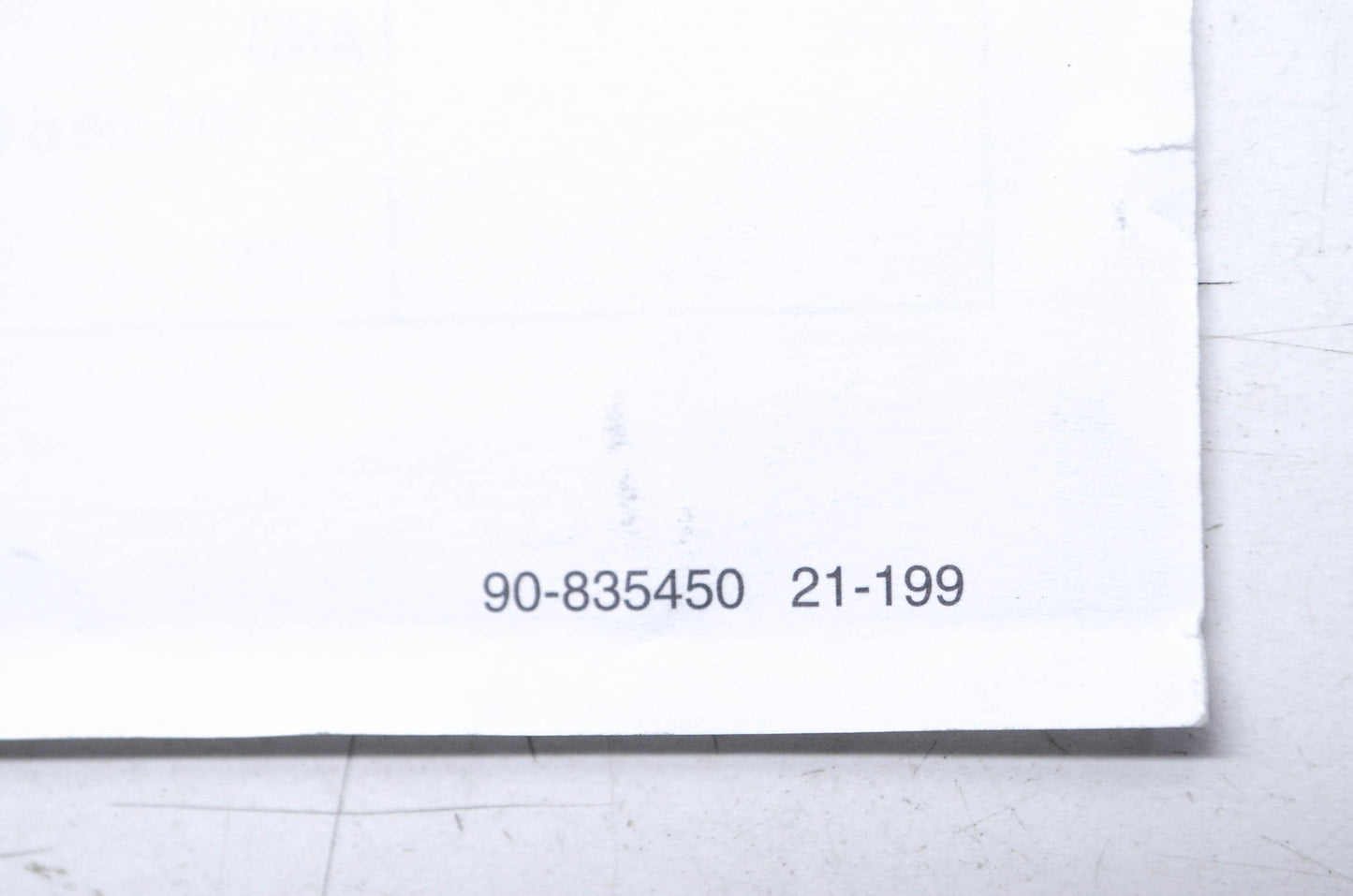 OEM Mercury 90-835450 , 21-199 Service Manual Index NOS