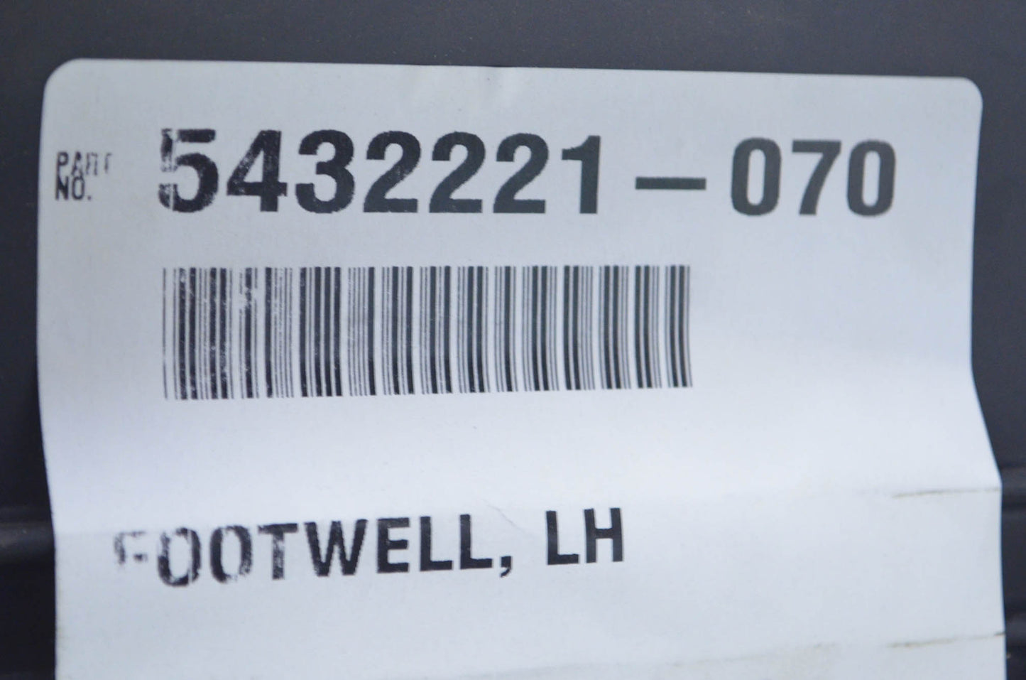 OEM Polaris 5432221-070 Nylon Black Left Hand Footwell NOS