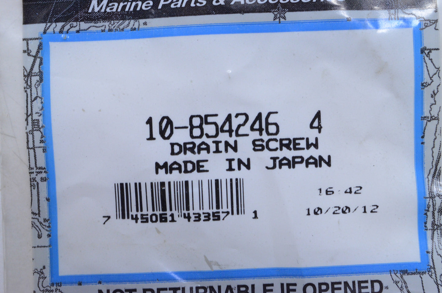 New OEM Mercury Drain Screw NOS