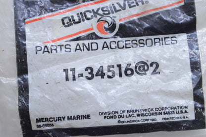 OEM Mercury 11-34516 Nut Qty 2 NOS