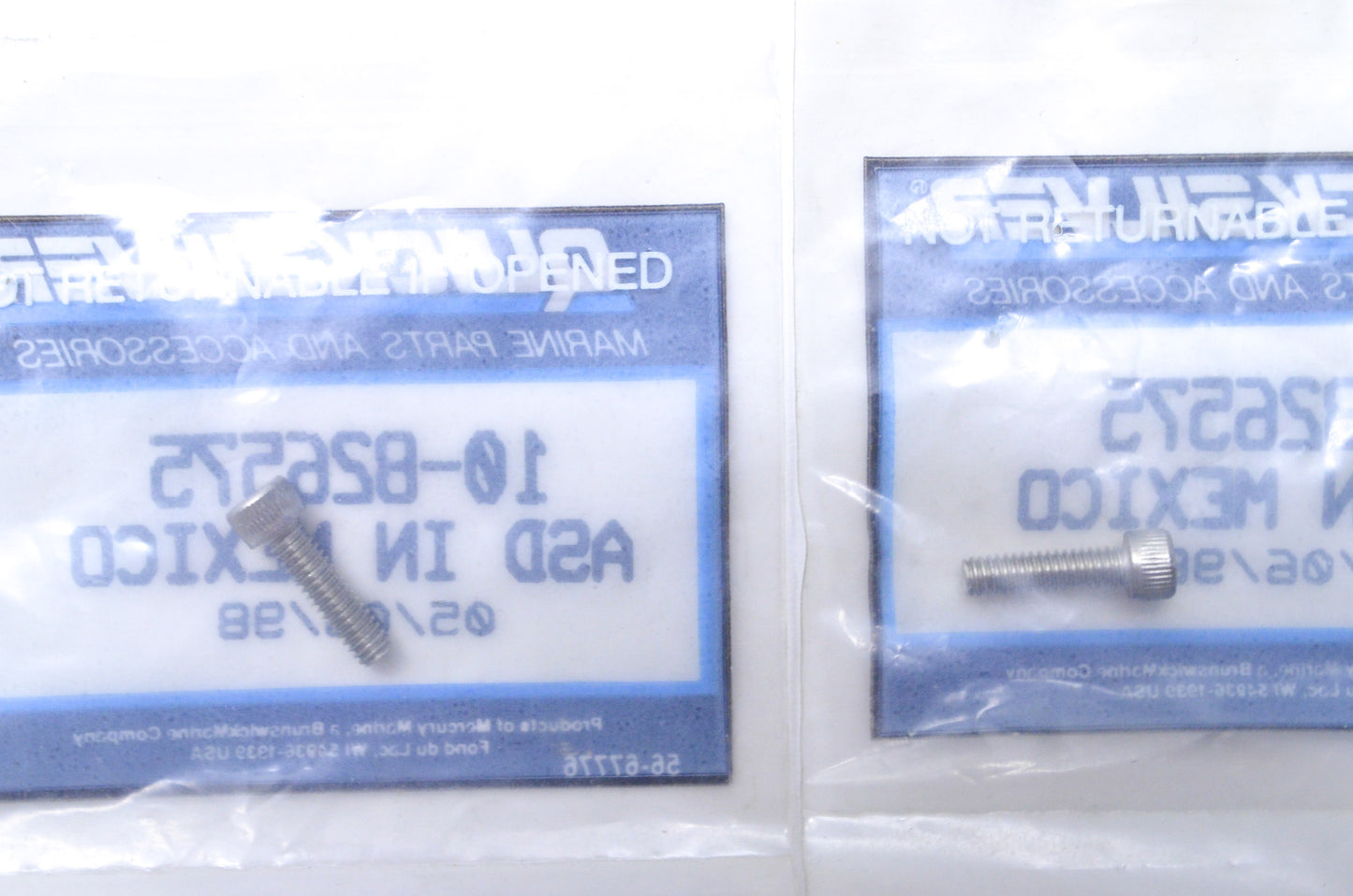OEM Mercury 10-826575 Screw Qty 2 NOS