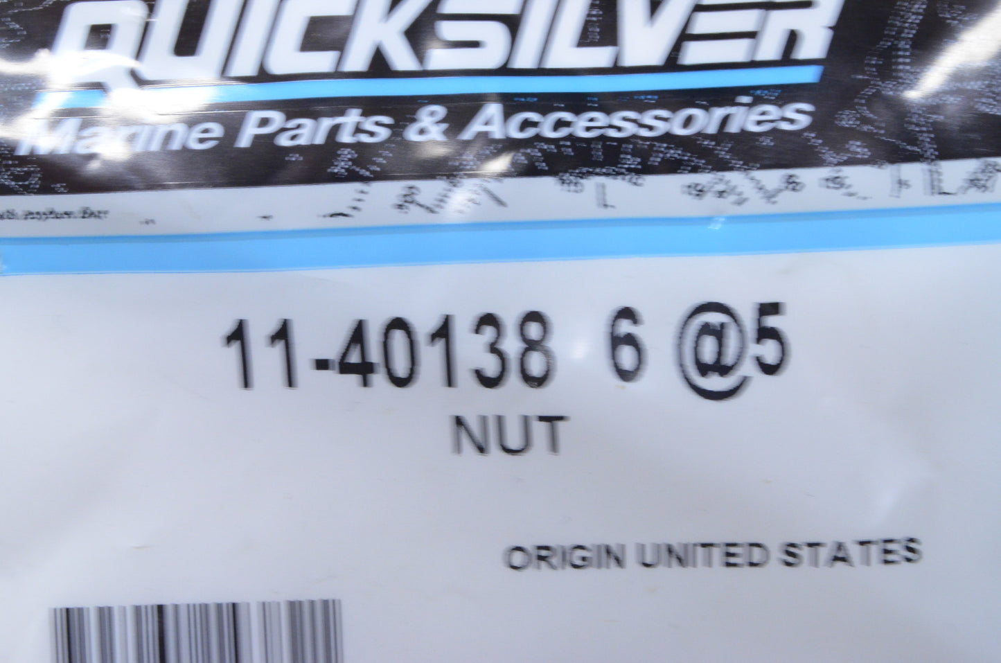 OEM Mercury 11-40138 6 Nut Qty 5 NOS