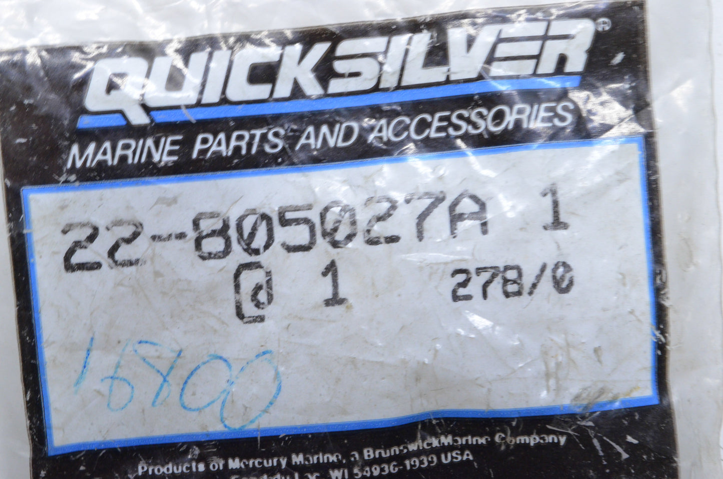 New OEM Mercury Fuel Fitting Assembly NOS