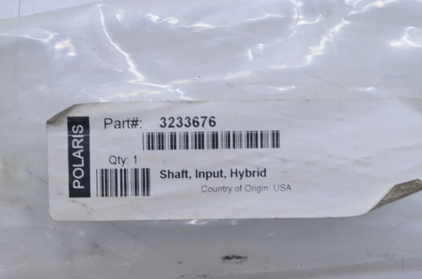 New OEM Polaris Hybrid Input Shaft NOS