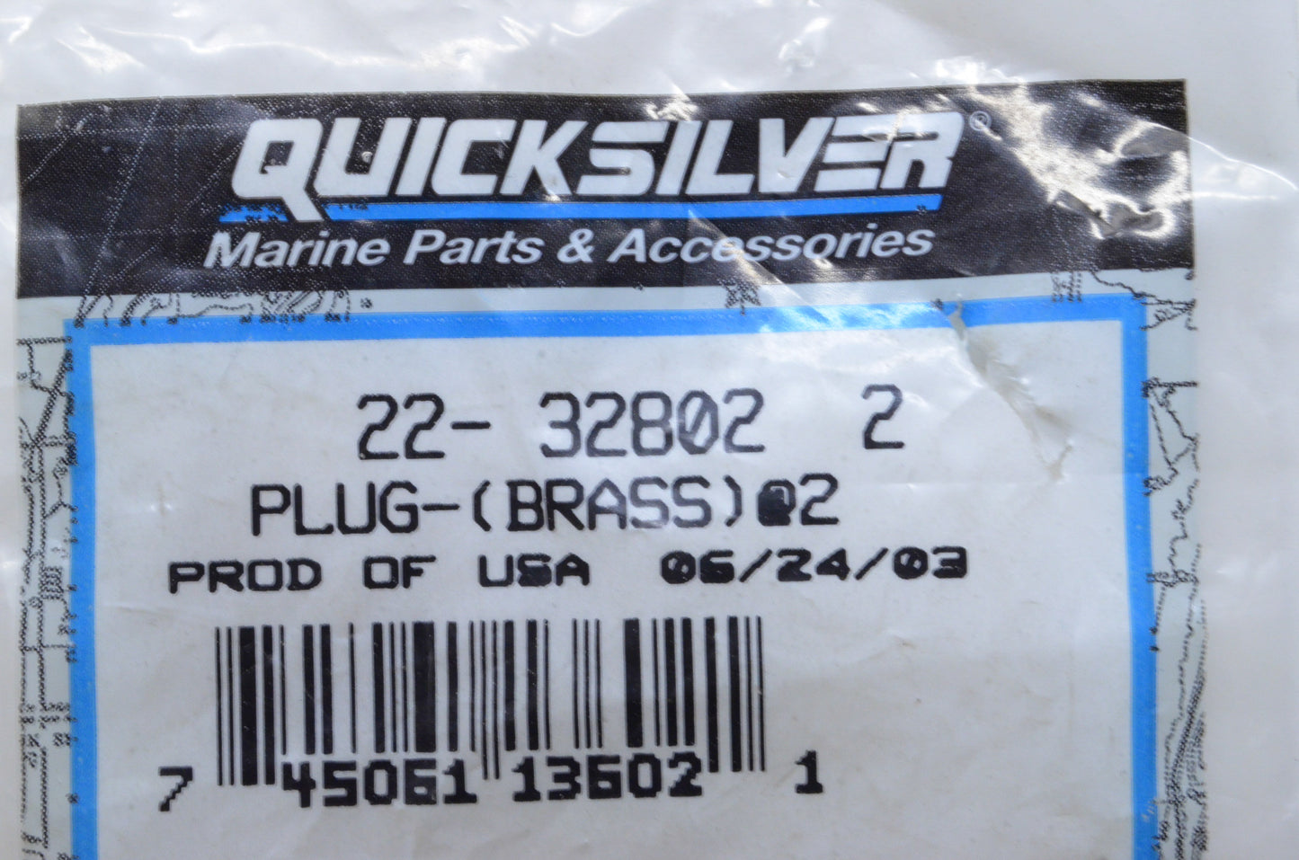 Brass Plug Qty 2 NOS