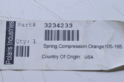 OEM Polaris 3234233 Orange Compression Spring NOS