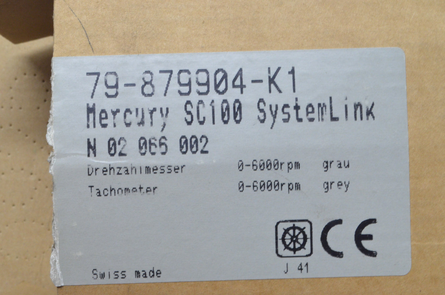 Grey Tachometer Gauge NOS