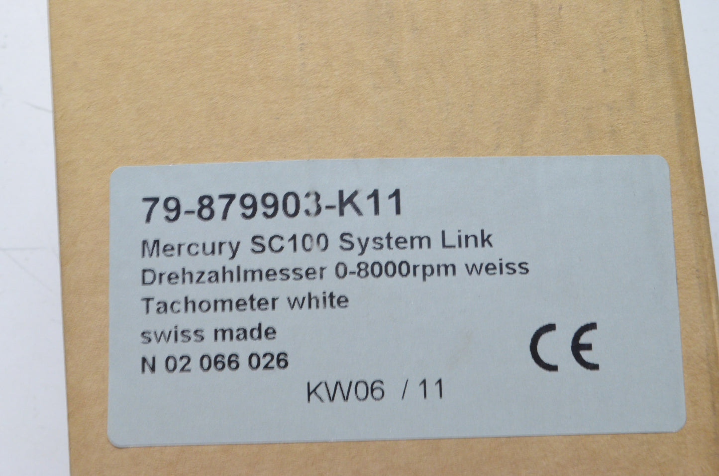 White Speedometer Gauge NOS