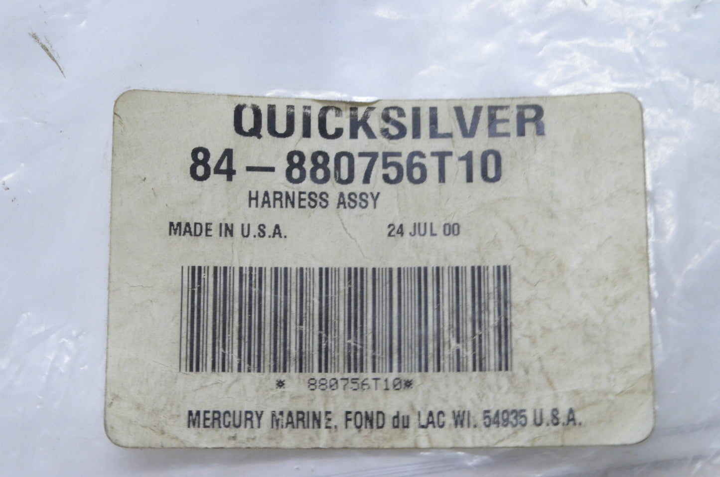 OEM Mercury 84-880756T10 Harness Assembly NOS