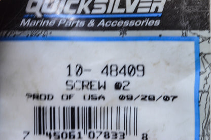 OEM Mercury 10-48409 Screw Qty 2 NOS