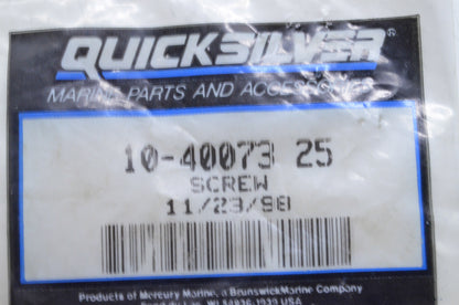 OEM Mercury 10-40073 25 Screw NOS