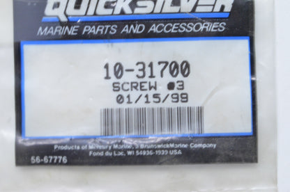 OEM Mercury 10-31700 Screw Qty 2 NOS