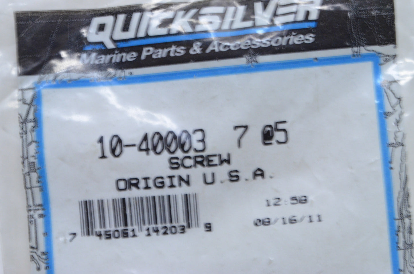 OEM Mercury 10-40003 7 Screw Qty 5 NOS