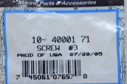 New OEM Mercury Screw QTY 3 NOS