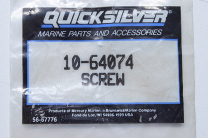 OEM Mercury 10-64074 Screw Qty 2 NOS
