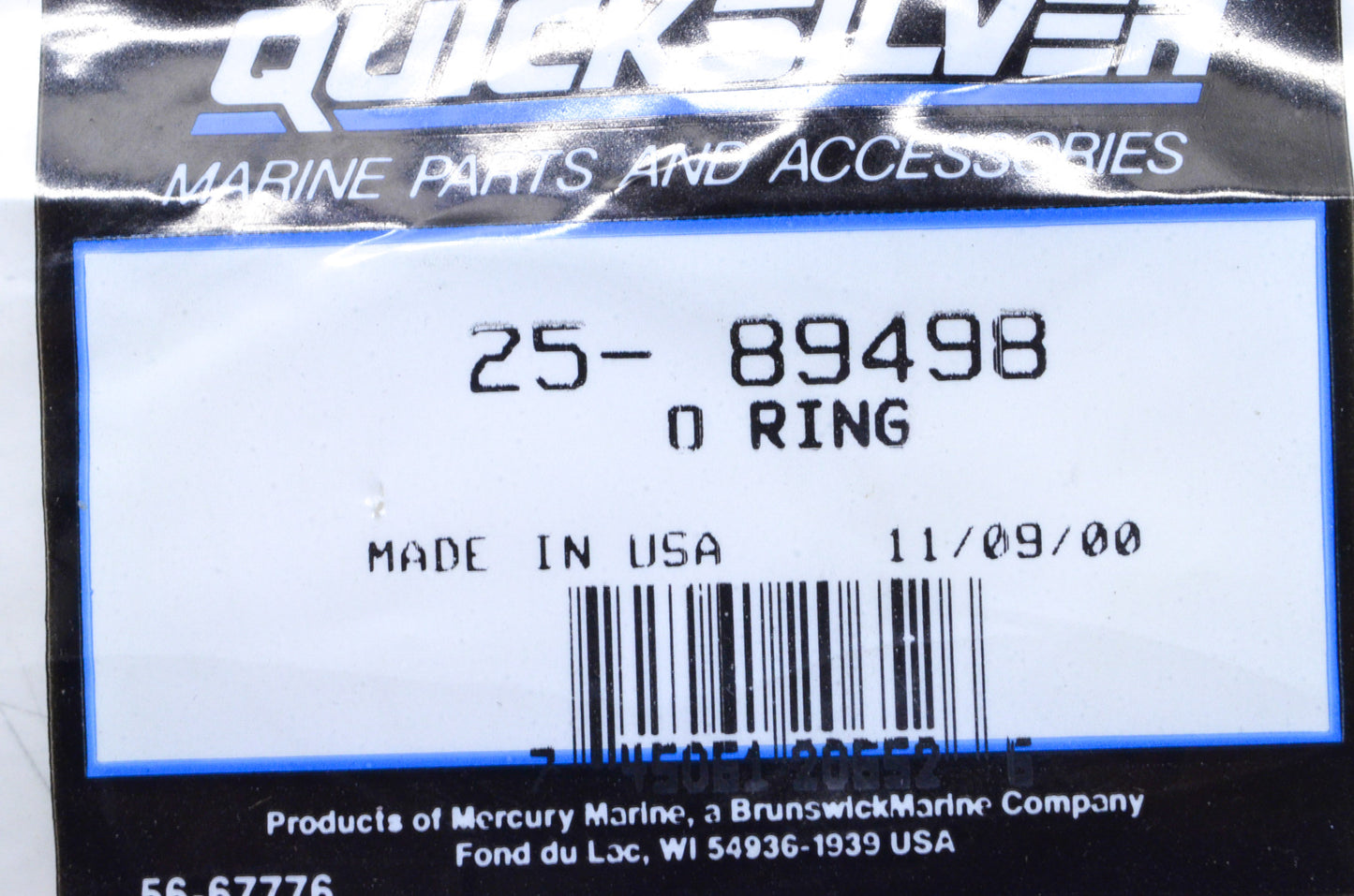 New OEM Mercury O Ring QTY 2 NOS
