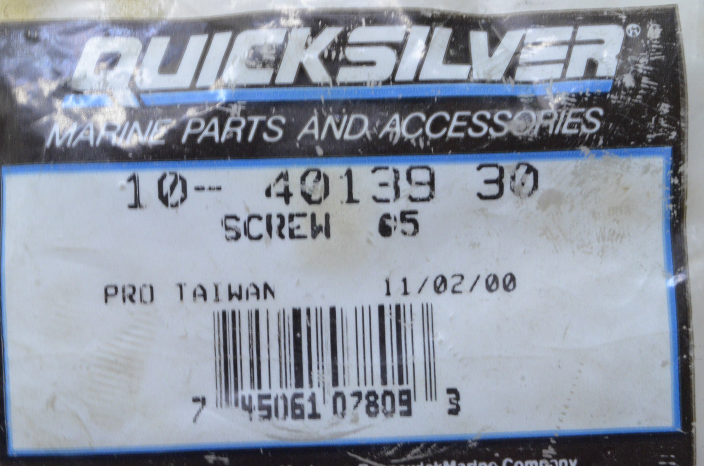 OEM Mercury 10-40139 30 Screw Qty 3 NOS