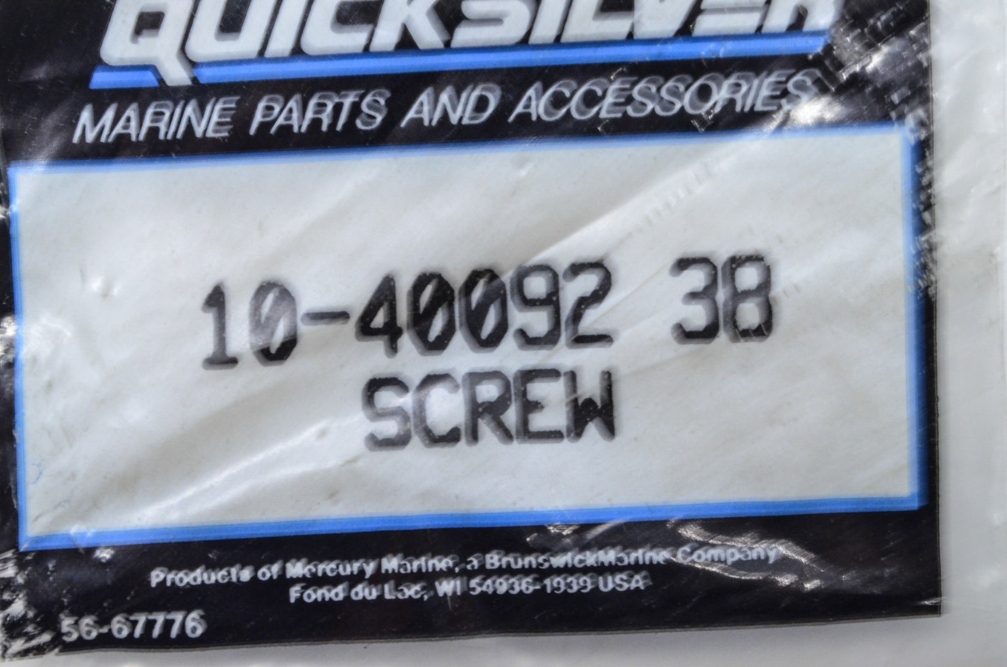 OEM Mercury 10-40092 38 Screw NOS
